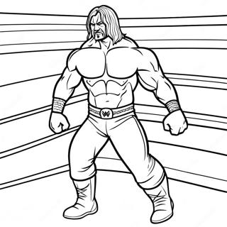 Intense Wwe Wrestler Showdown Coloring Page 115252-50882