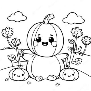 Cute Pumpkin Patch Coloring Pages