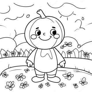 Cute Pumpkin Patch Coloring Page 115277-50898