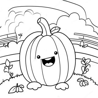 Cute Pumpkin Patch Coloring Page 115277-50899