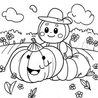 Cute Pumpkin Patch Coloring Page 115277-50900