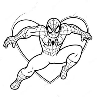 Spiderman Valentine Coloring Page 115303-50920