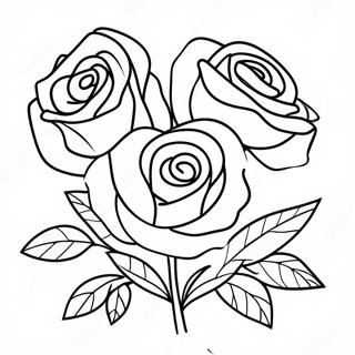Beautiful Roses Coloring Page 115330-50941