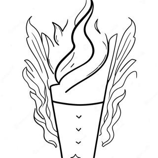 Olympic Torch And Flames Coloring Page 115408-51007