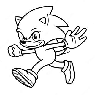 Sonic The Hedgehog Running Fast Coloring Page 115460-51045