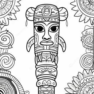 Totem Pole Coloring Page 115535-51097