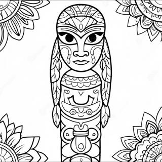 Totem Pole Coloring Page 115535-51099