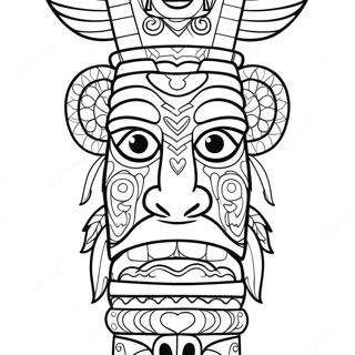 Totem Pole Coloring Page 115535-51100