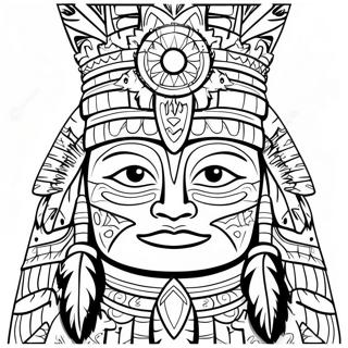 Native American Totem Pole Coloring Page 115536-51101