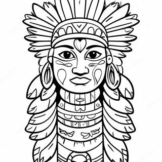 Native American Totem Pole Coloring Page 115536-51102