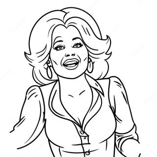 Dolly Parton Singing On Stage Coloring Page 115613-51164