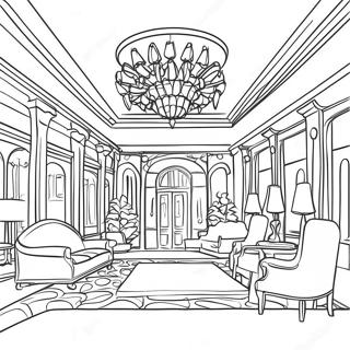 Luxury Hotel Lobby Coloring Page 115640-51188