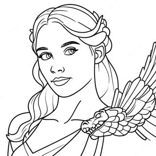 Daenerys Targaryen Dragon Coloring Page 115741-51261