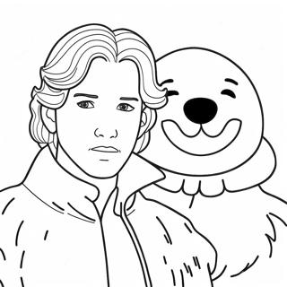 Jon Snow With Ghost Coloring Page 115742-51268