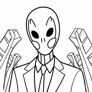 Slenderman Coloring Pages