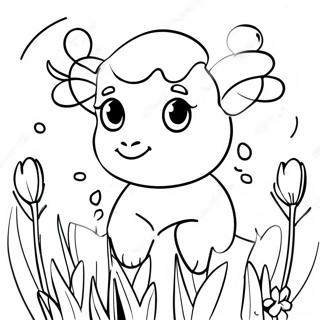 Buttercup In A Garden Coloring Page 115820-51327