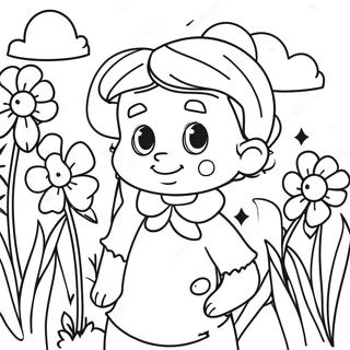 Buttercup In A Garden Coloring Page 115820-51328