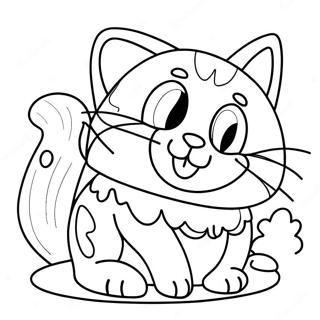 Playful Cat Kid Coloring Page 115845-51342