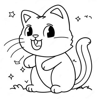 Playful Cat Kid Coloring Page 115845-51344