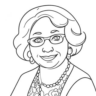 Funny Aunt Coloring Page 115870-51361