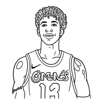 Lamelo Ball Coloring Pages