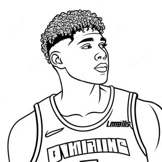 Lamelo Ball In Action Coloring Page 115922-51407