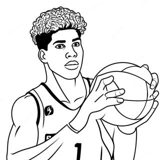 Lamelo Ball In Action Coloring Page 115922-51408