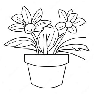 Flower Pot Coloring Page 115972-51439