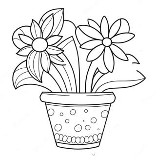 Flower Pot Coloring Page 115972-51440