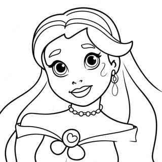 Elegant Disney Princess Coloring Page 115999-51462