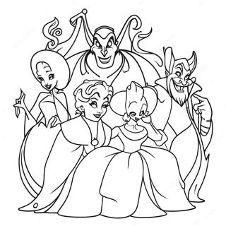 Whimsical Disney Villains Coloring Page 116000-51466