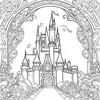 Intricate Disney Castle Coloring Page 116002-51473