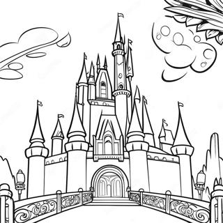 Intricate Disney Castle Coloring Page 116002-51475