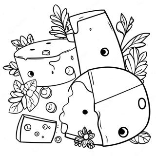 Cheese Coloring Pages