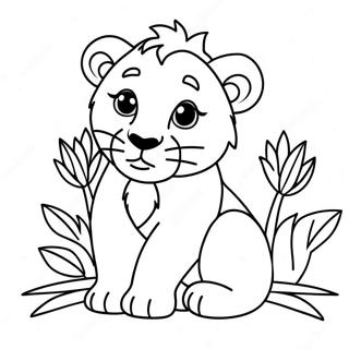 Baby Lion Coloring Pages