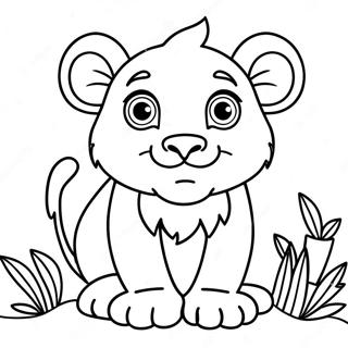 Baby Lion With Big Eyes Coloring Page 116053-51509