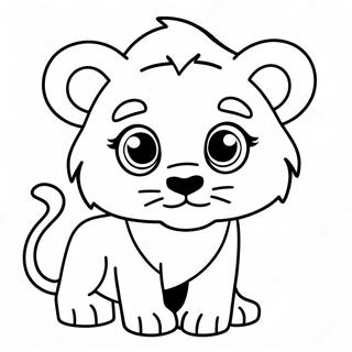Baby Lion With Big Eyes Coloring Page 116053 51511