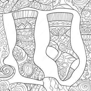 Colorful Sock Patterns Coloring Page 116127-51558