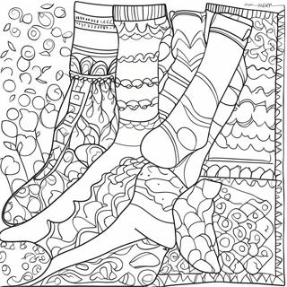 Colorful Sock Patterns Coloring Page 116127-51560