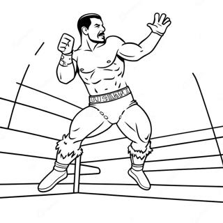 Wwe Wrestler Jumping On Opponent Coloring Page 116232-51642