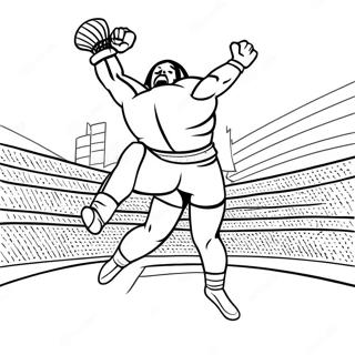 Wwe Wrestler Jumping On Opponent Coloring Page 116232-51644