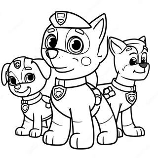 Rocky Paw Patrol With Friends Coloring Page 116389-51767