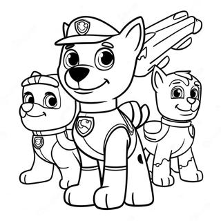 Rocky Paw Patrol With Friends Coloring Page 116389 51932