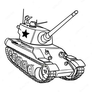 Cartoonish Ww2 Tank Coloring Page 116417 51793