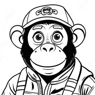 Bape Monkey Character Coloring Page 116468-51830