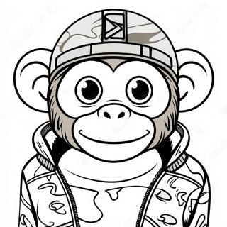 Bape Monkey Character Coloring Page 116468-51994