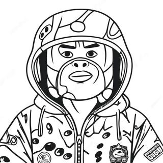 Bape Streetwear Style Coloring Page 116469-52000