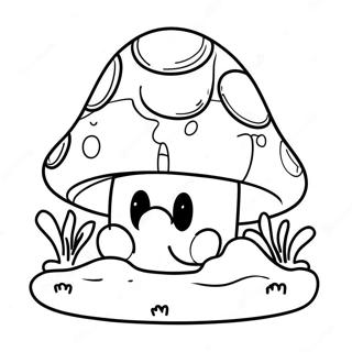 Mario Mushroom Coloring Pages