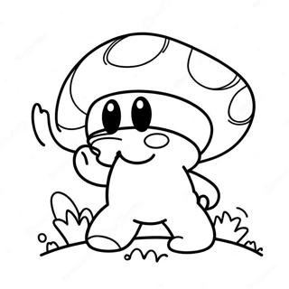 Happy Mario Mushroom Coloring Page 116493-51849