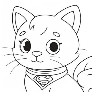 Super Kitty Coloring Page 116566-51900